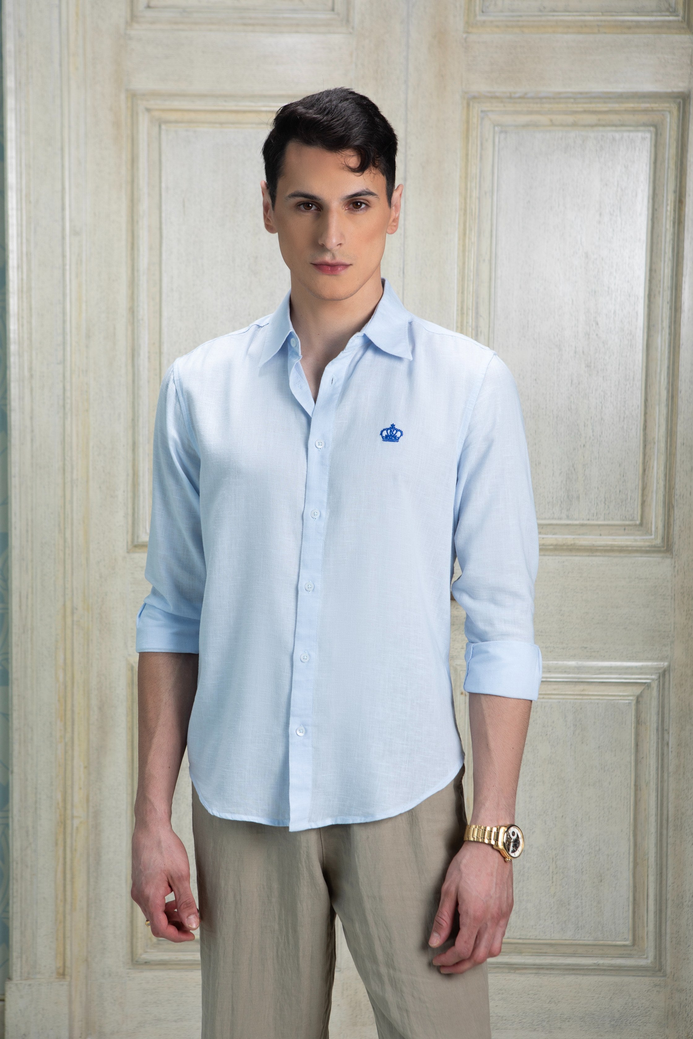 Muted Sea turq Mens Lyocell  Shirt